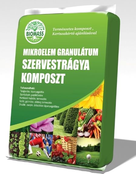 Biomass szervestrágya komposzt